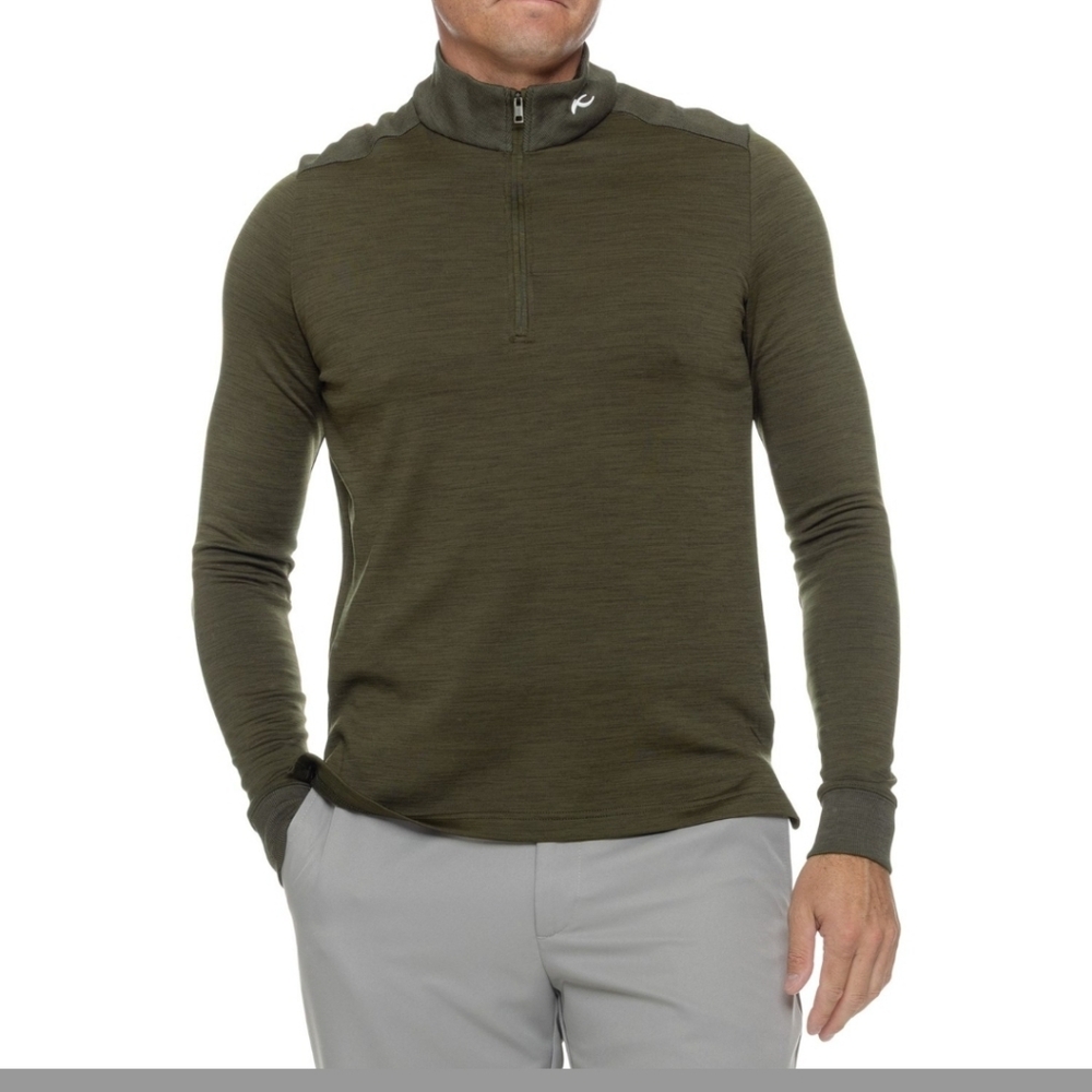 KJUS Liam TechWool Shirt - UPF 50+, Zip Neck, Long Sleeve Size S